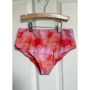 Gillia Tie Dye High Rise Swim Bottom Size Medium